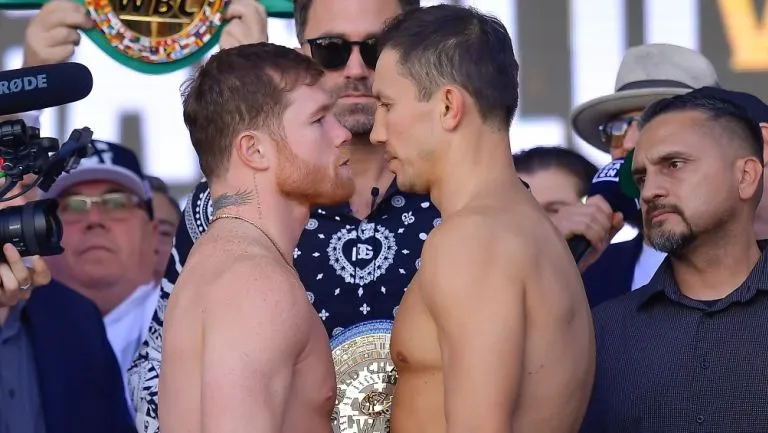 MEXSPORT Canelo y GGG en el pesaje previo a la pelea