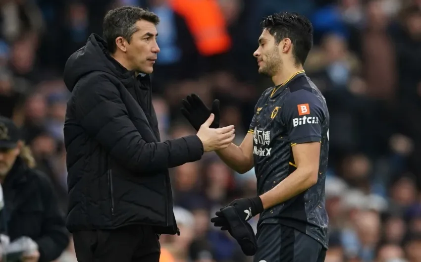 TWITTER: @Wolves Jiménez y Lage en un partido de Wolves