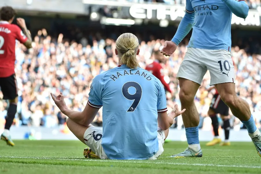 AP Haaland en celebración de gol