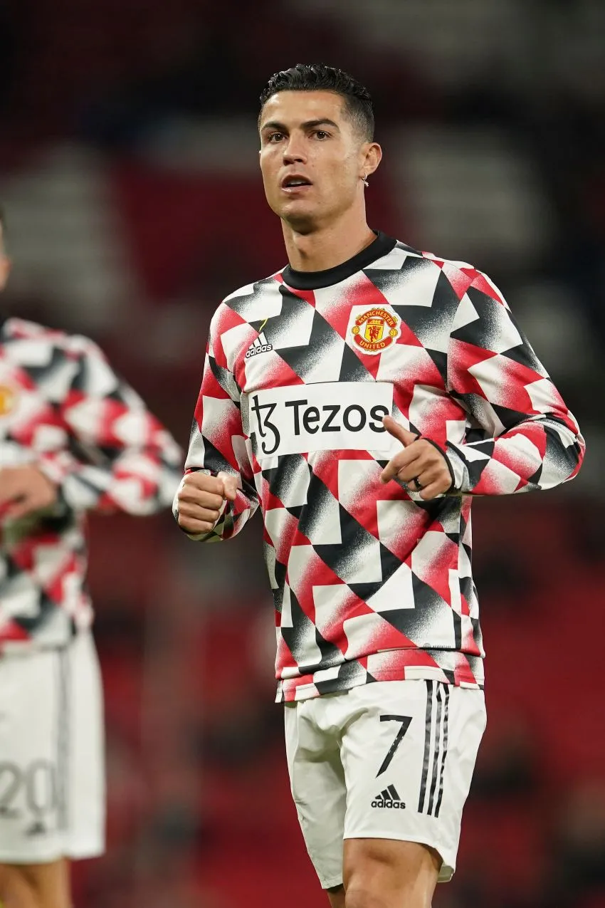 AP Cristiano Ronaldo en calentamiento con el Manchester United