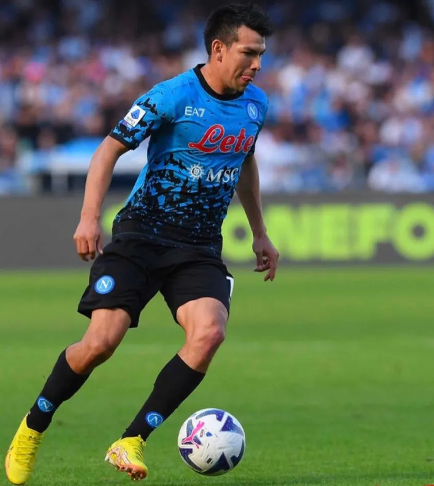 TWITTER: @sscnapoli Chucky Lozano en el partido del Napoli