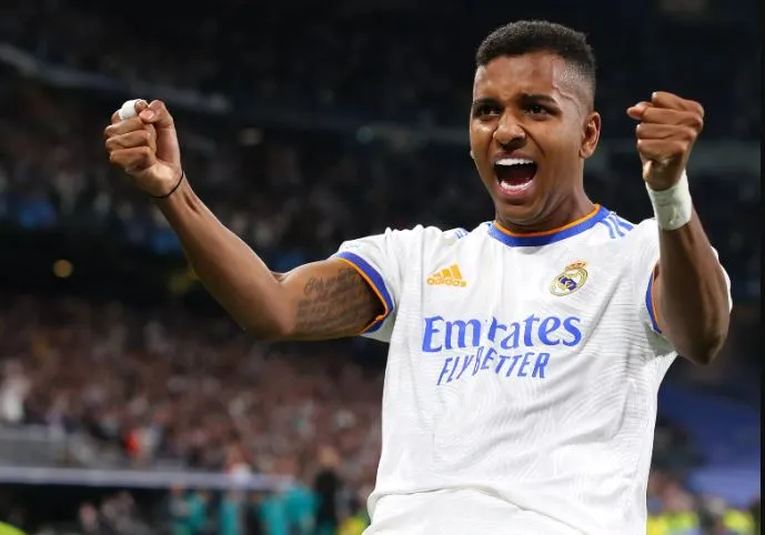 AP Rodrygo, en festejo de gol