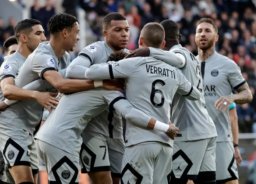 AP PSG en celebración de gol
