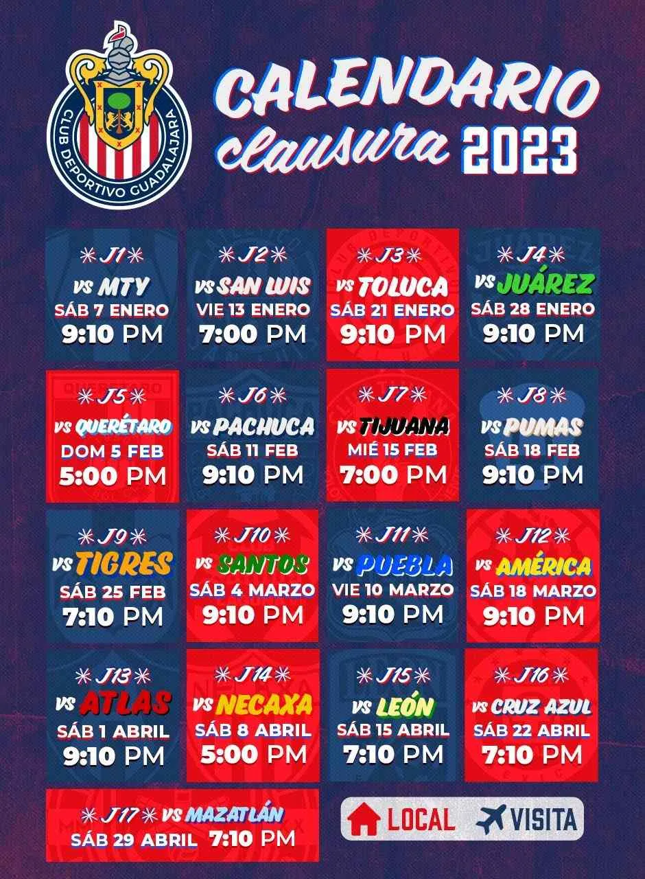 @CHIVAS Calendario del Rebaño Sagrado