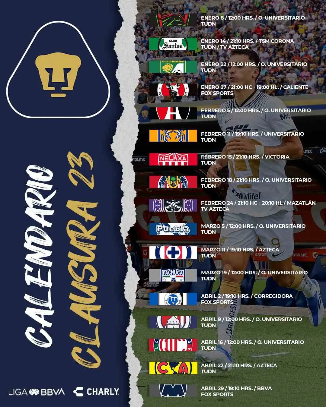 ESPECIAL Calendario de los universitarios