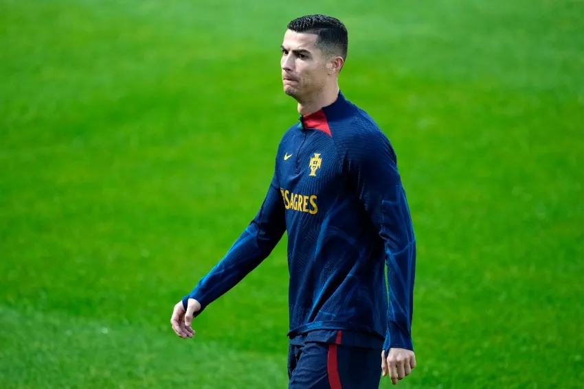 AP Cristiano Ronaldo en entrenamiento con Portugal