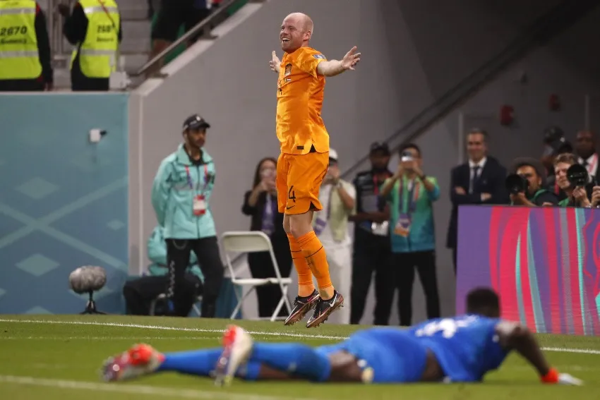 AP Klassen en celebración de gol