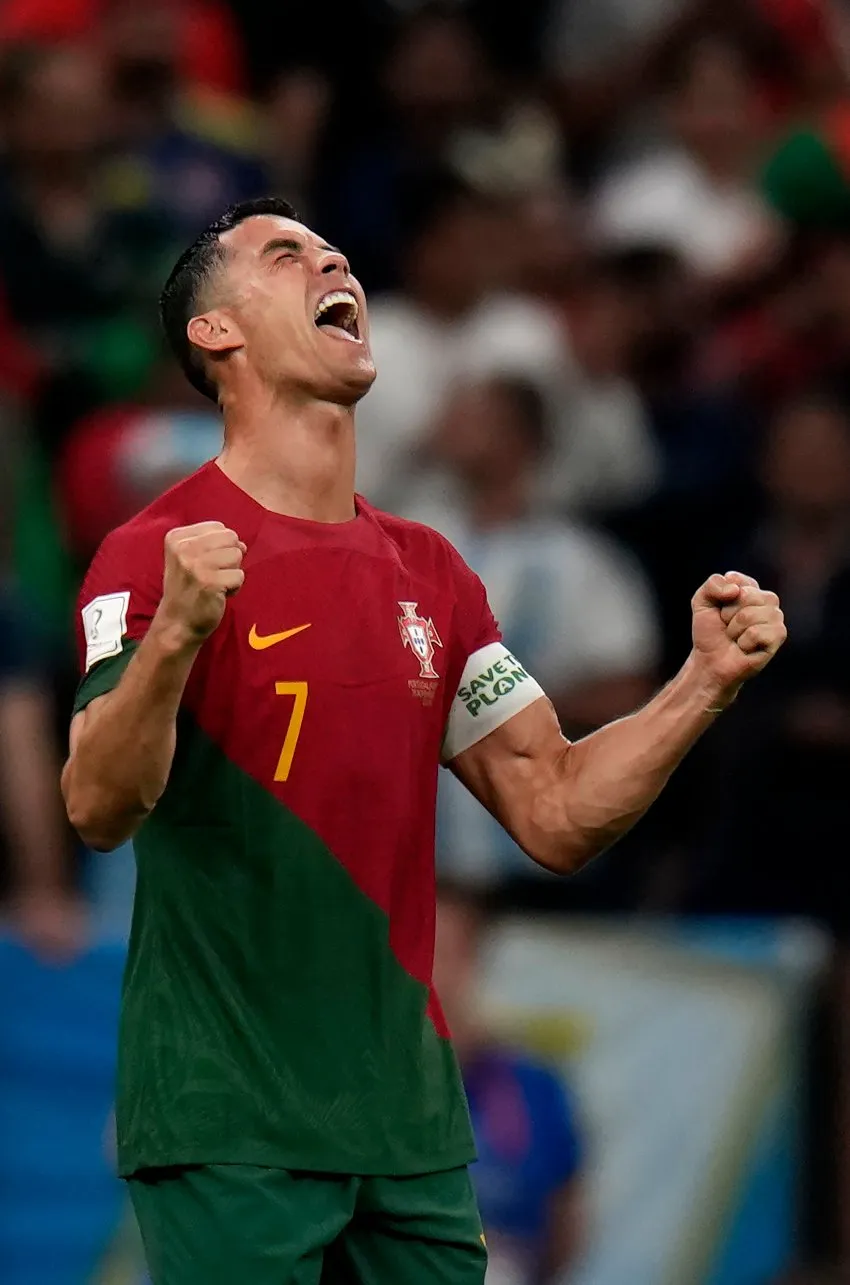 AP CR7 en celebración de gol en Qatar 2022
