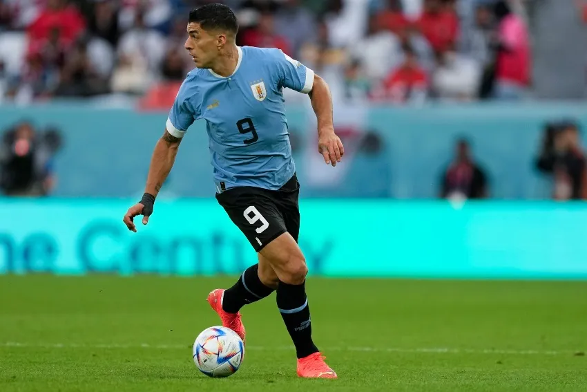 AP Luis Suárez en un partido de Uruguay en Qatar 2022