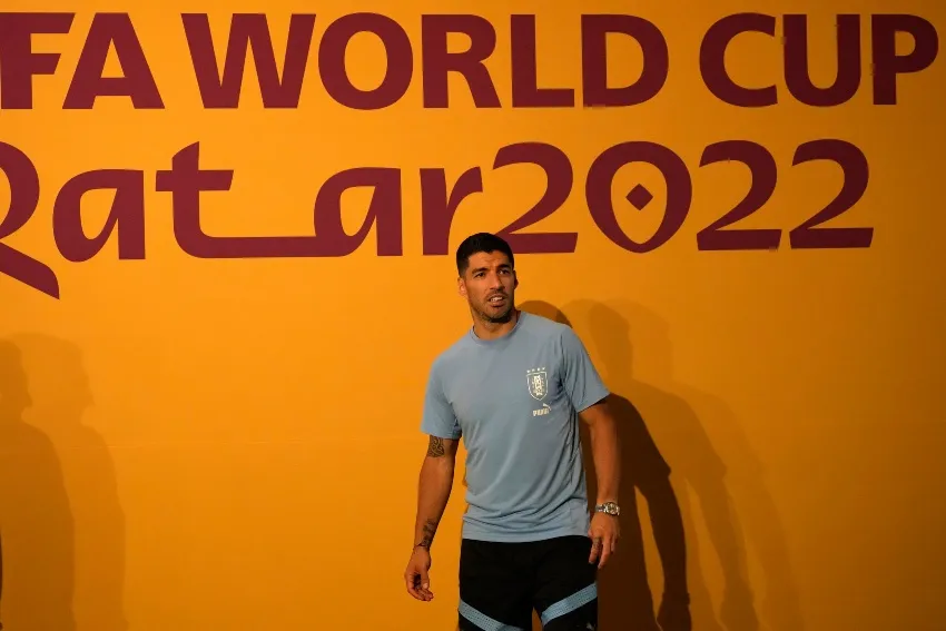 AP Luis Suárez en Qatar 2022 con Uruguay