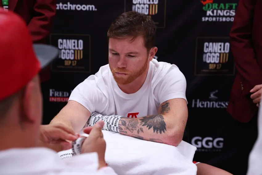MEXSPORT Canelo Álvarez previo a una pelea