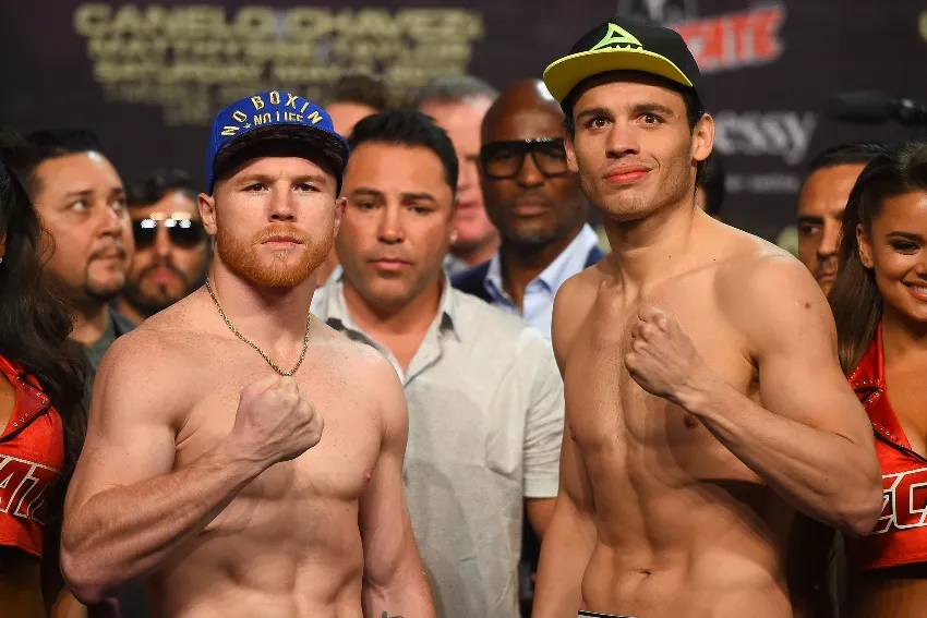 MEXSPORT Canelo y Chávez Jr. en un pesaje