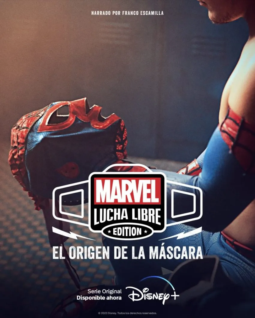 DISNEY+ Póster de la nueva serie de Lucha Libre AAA y Marvel