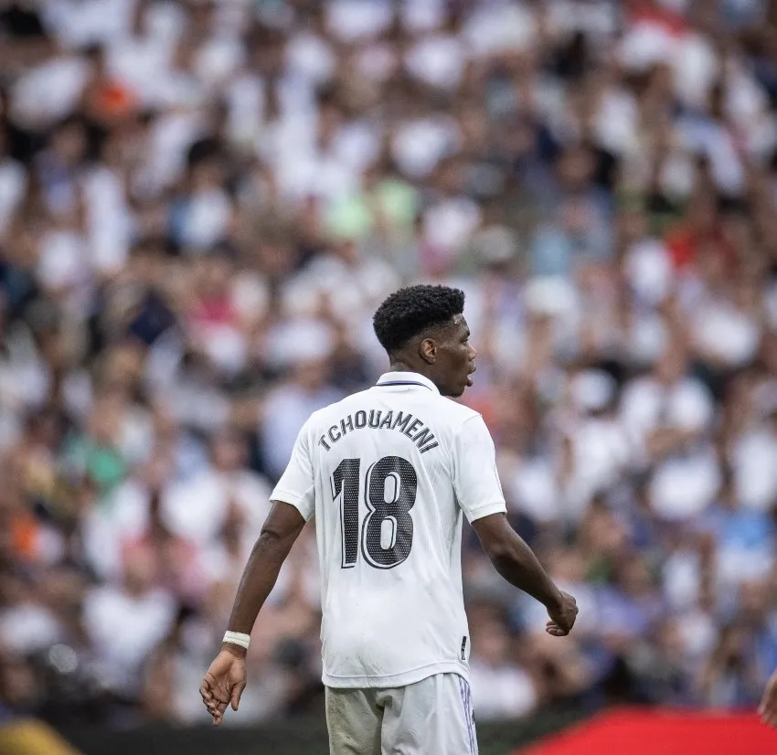 AP Tchouameni en un partido del Madrid