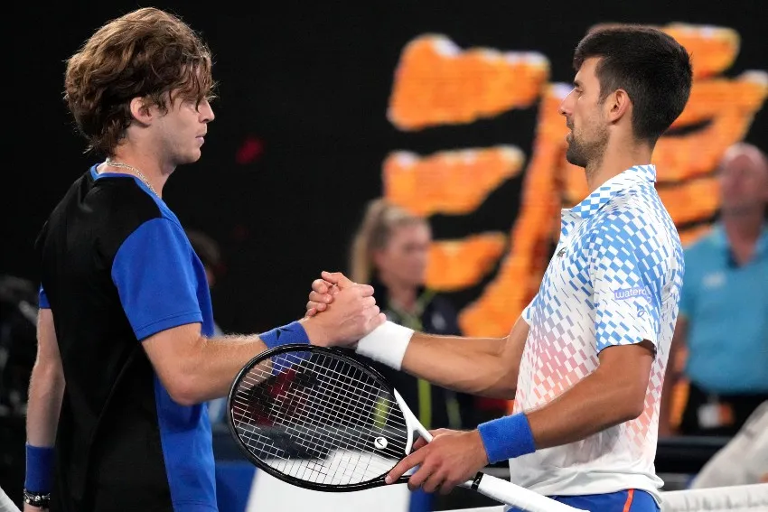 AP Djokovic tras vencer a Rublev