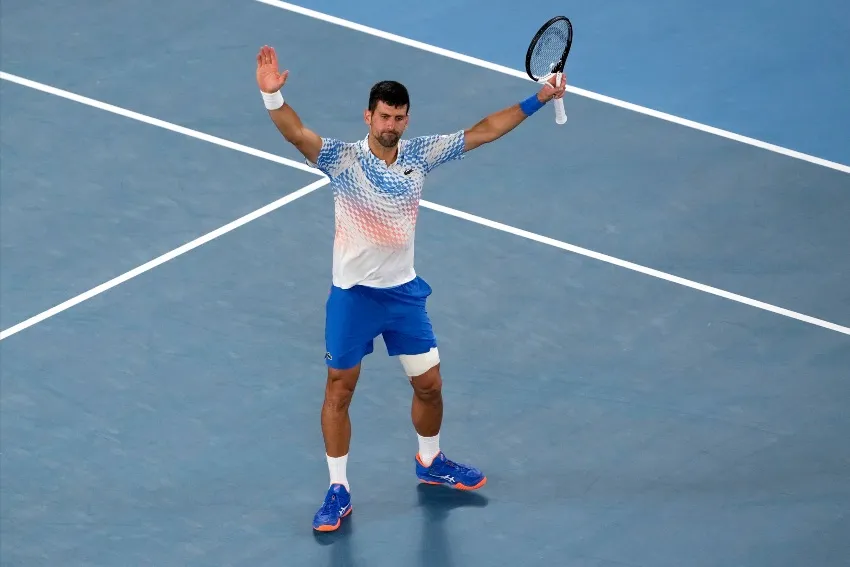 AP Djokovic tras vencer a Rublev