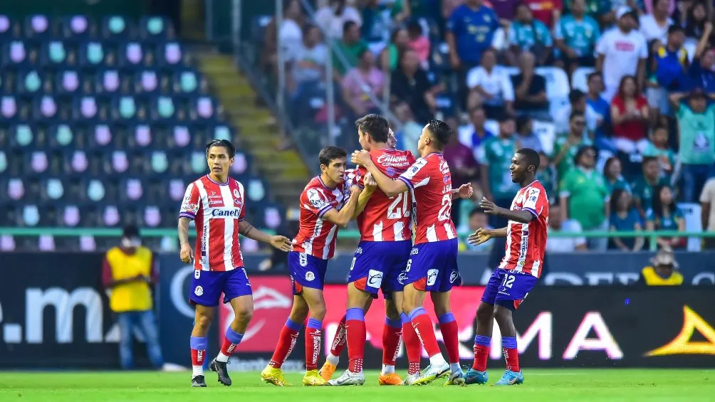 MEXSPORT El festejo de los potosinos luego de empatar