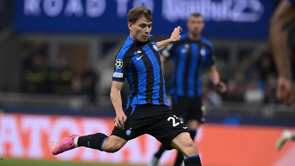 TWITTER: @Inter_es Nicolo Barella durante el encuentro ante el Milan