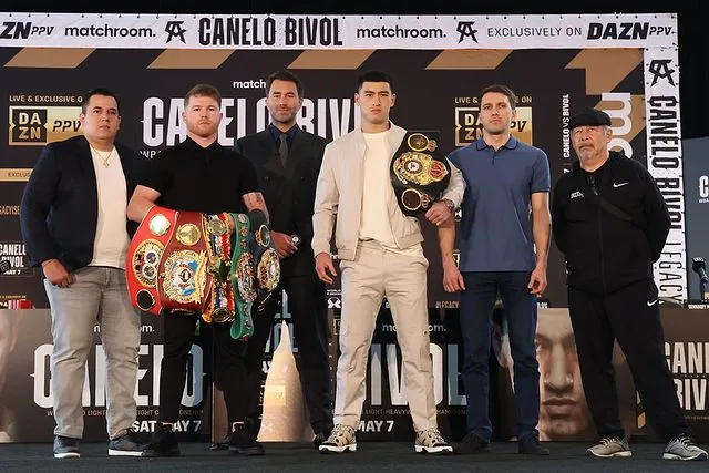 INSTAGRAM: @bivol_d Saúl Álvarez en la presentación de su pelea ante Bivol