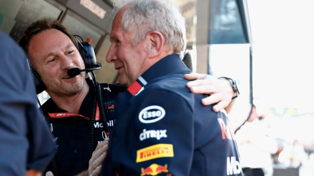 AP Horner junto a Helmut Marko