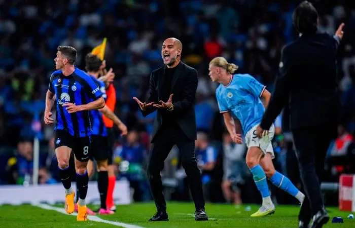 AP Pep Guardiola en la Final ante Inter de Milan