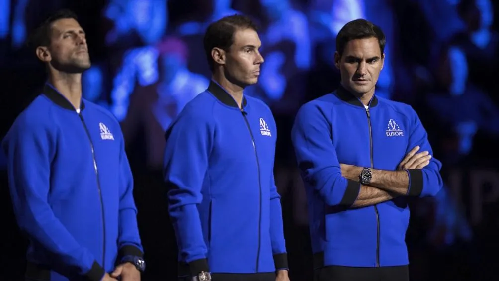 AP Djokovic, Nadal y Federer en la Laver Cup 2022