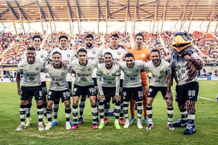 TWITTER @clubamerica Jugadores del América previo al partido