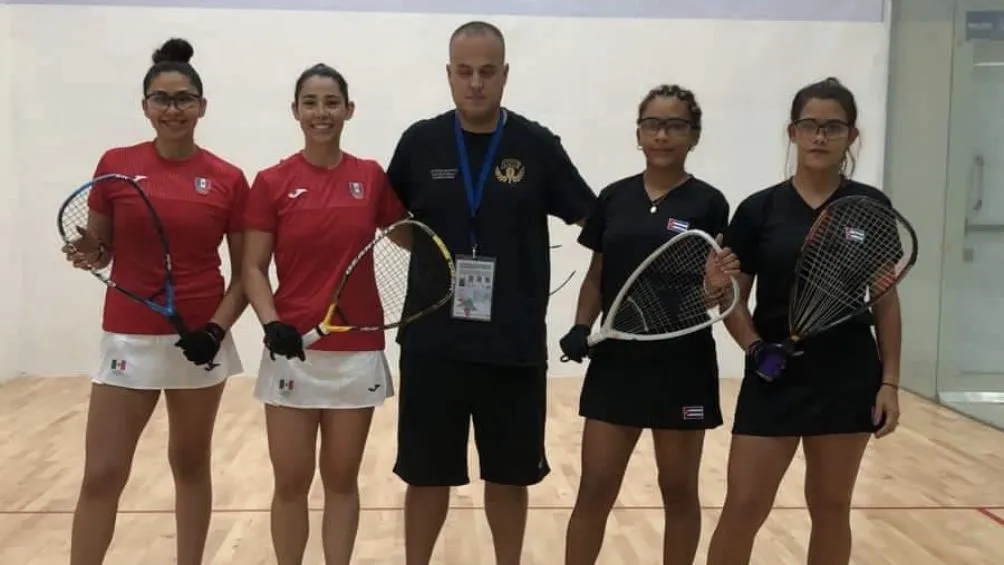 TWITTER: @CONADE El equipo de raquetbol en los Centroamericanos