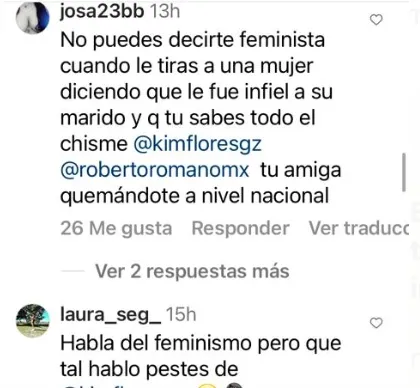 INSTAGRAM: @ferk_q Varios usuarios lanzaron duros comentarios contra la actriz.