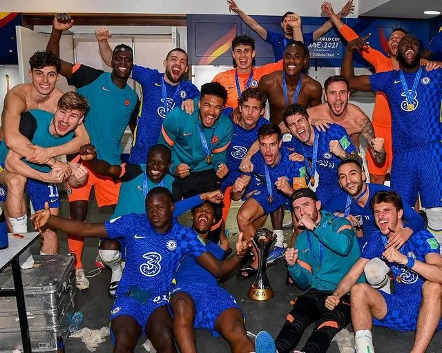 INSTAGRAM @chelseafc Vestidor del Chelsea tras ganar el título