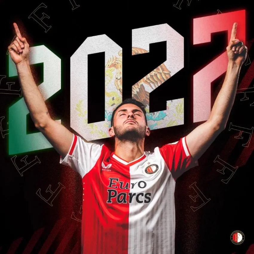 @Feyenoord Santi Giménez extendió su contrato con Feyenoord