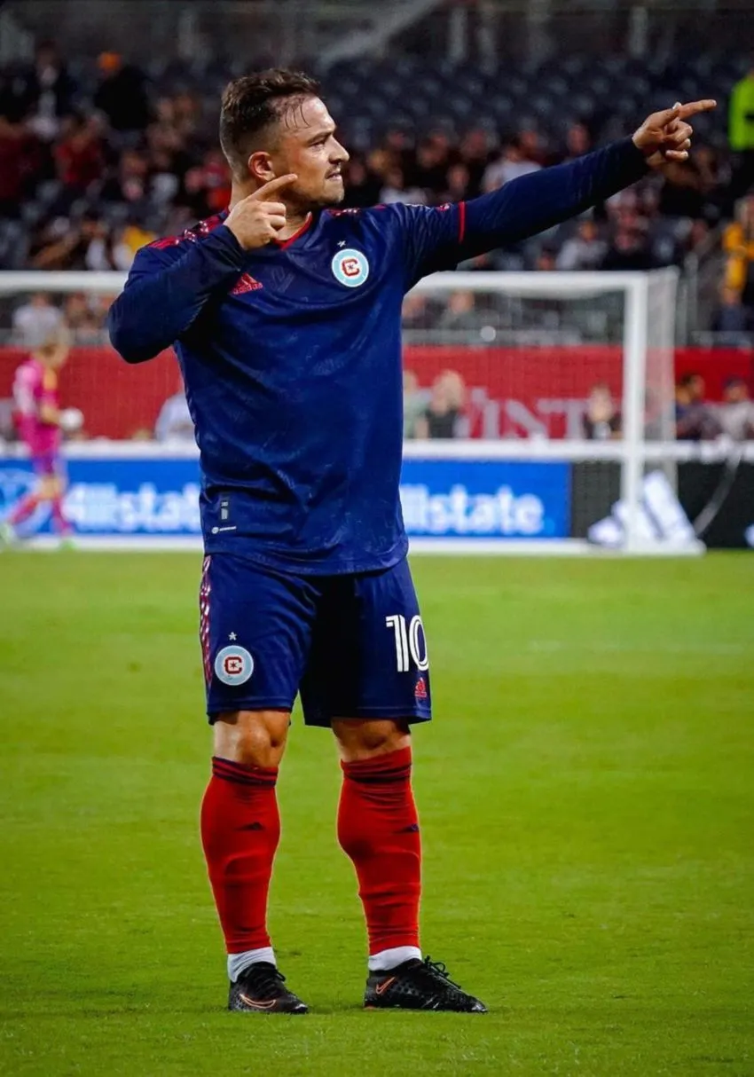 @shaqirixherdan Xherdan Shaqiri en celebración de gol con Chicago Fire
