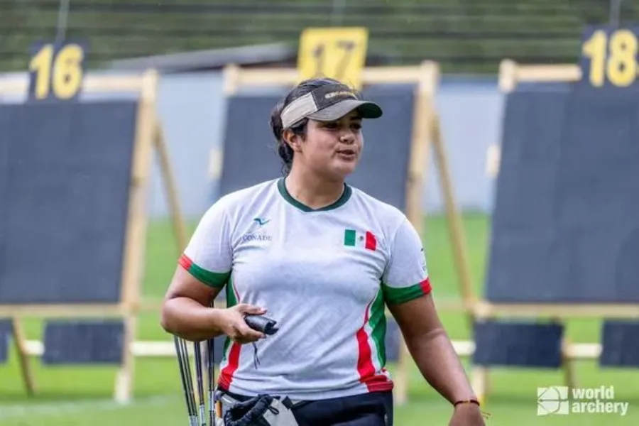 TWITTER: @worldarchery Andrea Becerra consiguió su 2da plata