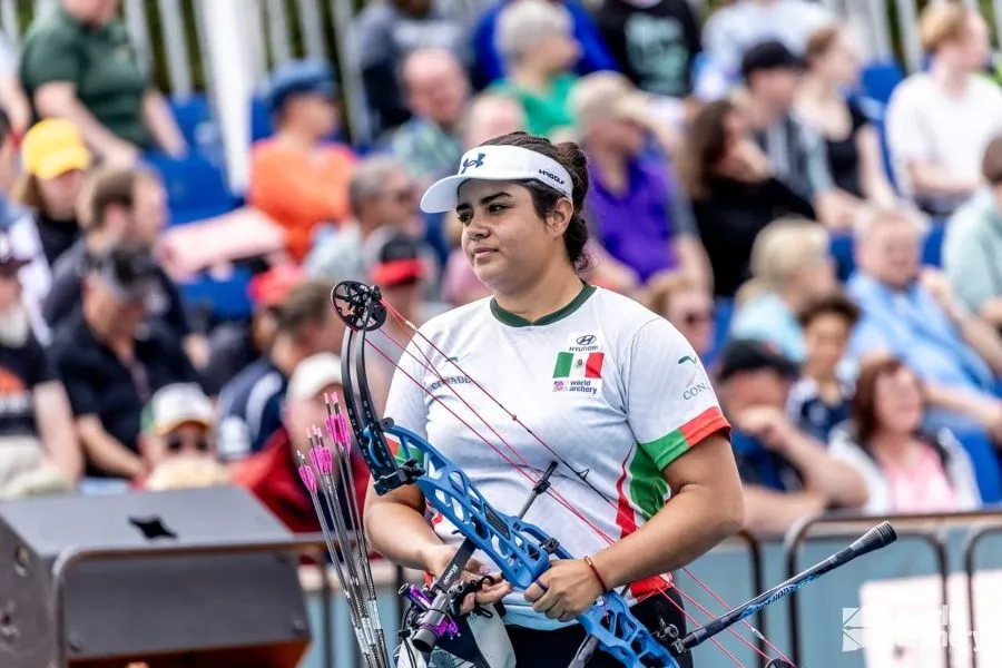 TWITTER: @worldarchery Andrea Becerra en el Campeonato Mundial de Tiro con Arco
