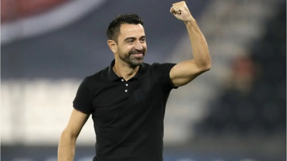 AP Xavi durante un encuentro con el Barça