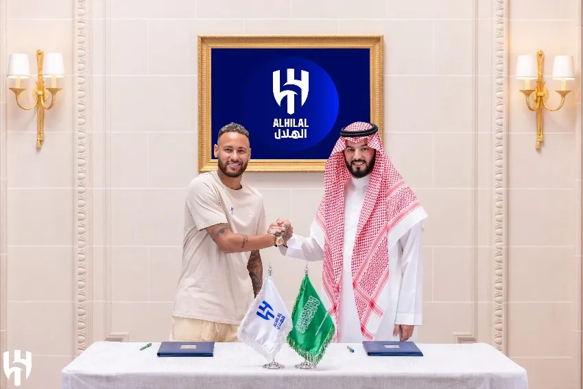 @Alhilal_EN Neymar en su anuncio oficial con Al-Hilal