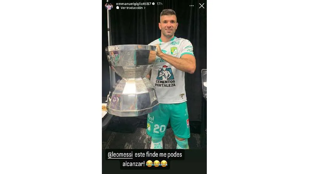 CAPTURA DE PANTALLA INSTAGRAM Gigliotti presume el trofeo