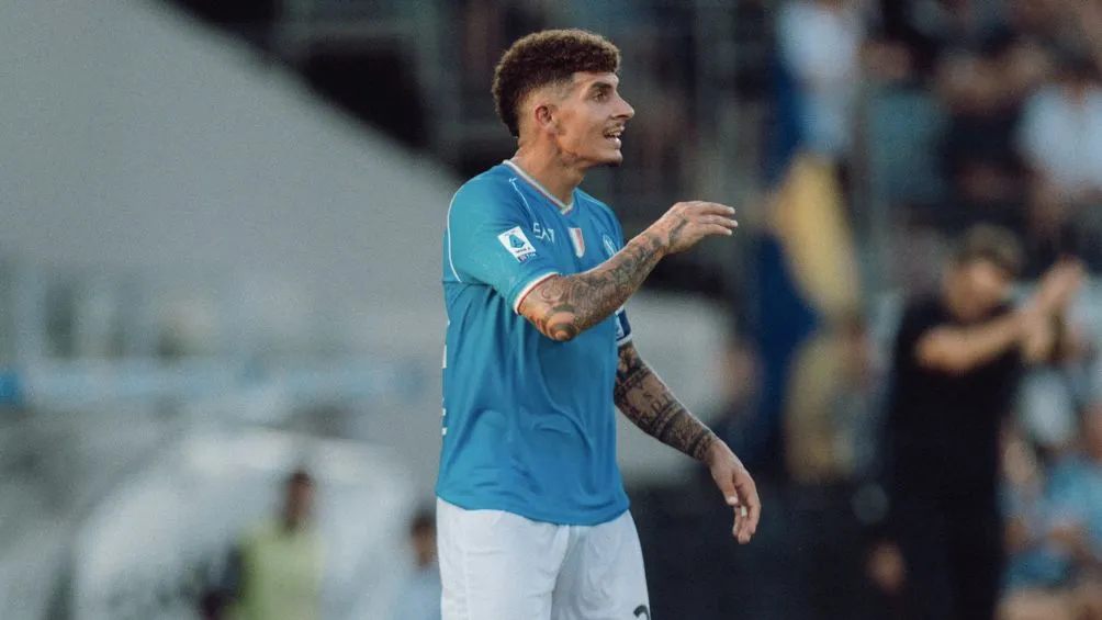TWITTER: @sscnapoli Giovanni Di Lorenzo durante el partido ante Frosinone