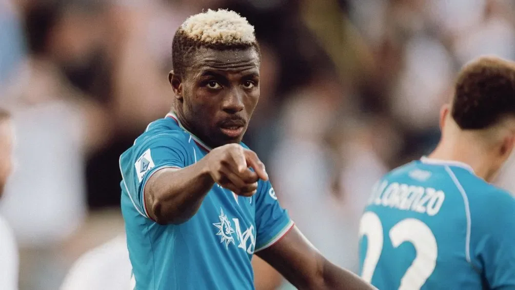 TWITTER: @sscnapoli Osimhen celebra uno de sus goles