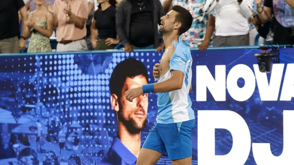 TWITTER: @CincyTennis Novak celebra su victoria en Cincinnati