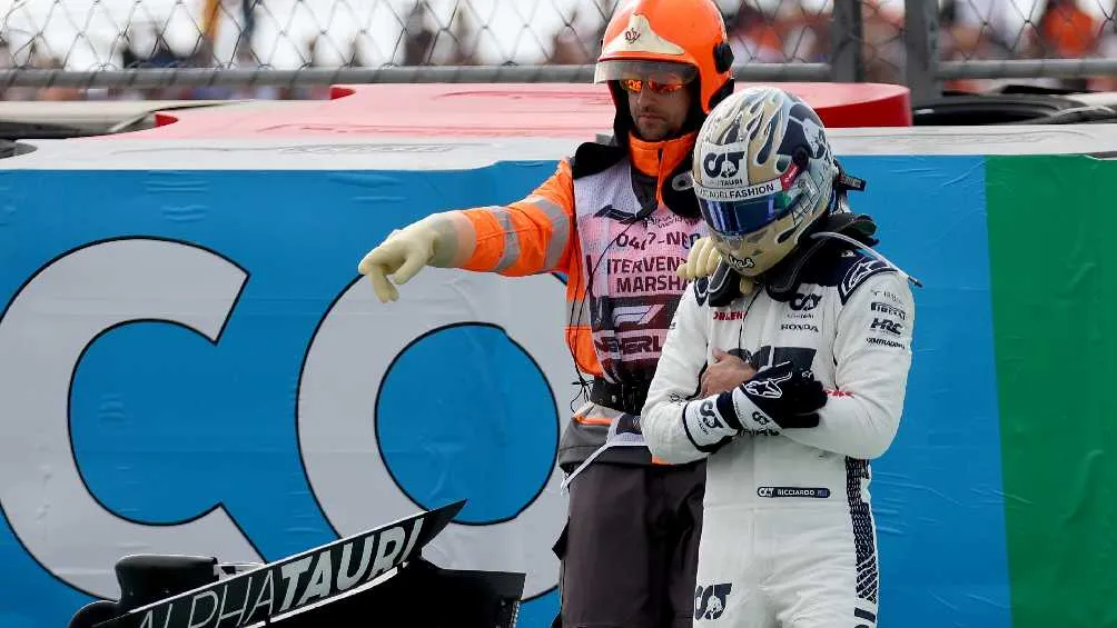 TWITTER @F1 Ricciardo salió lastimado