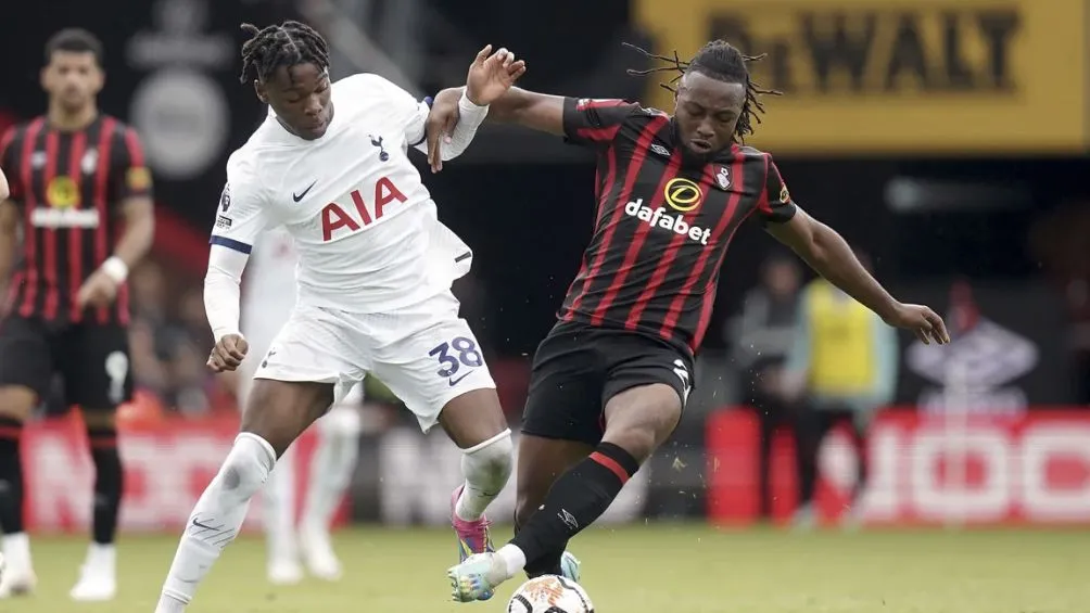 AP El equipo de Bournemouth en el encuentro ante los Spurs