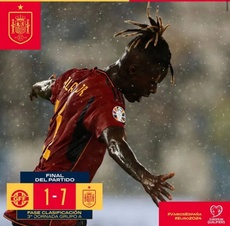 INSTAGRAM: @sefutbol España venció 1-7 a Georgia