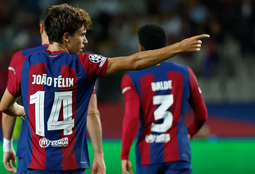 AP Joao Félix en festejo de gol