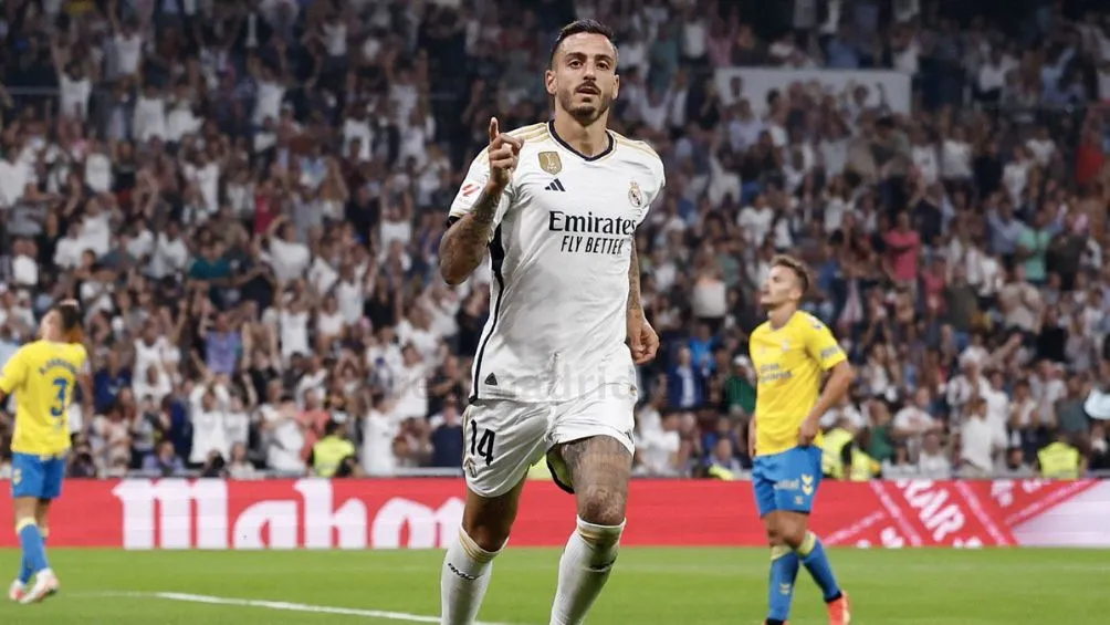 REAL MADRID Joselu festeja su anotación