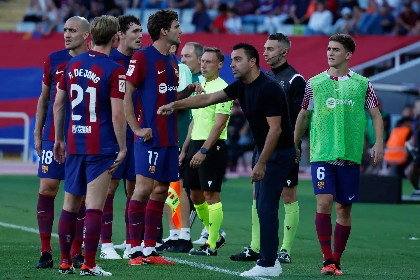 AP Barcelona en un partido de LaLiga