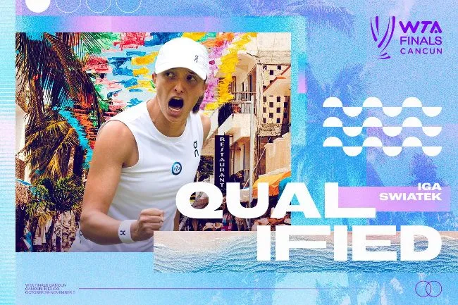 Twitter @WTA Iga Swiatek es una de las clasificadas a las WTA Finals