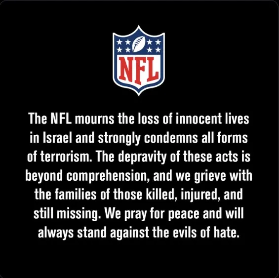 CAPTURA DE PANTALLA Comunicado de la NFL