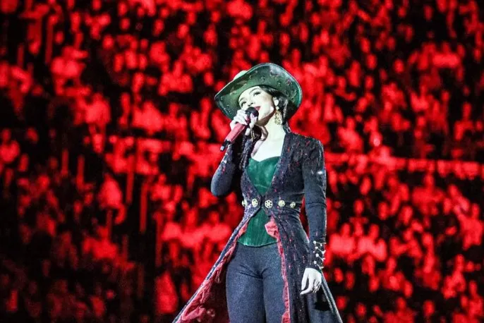 INSTAGRAM Ángela Aguilar durante un show