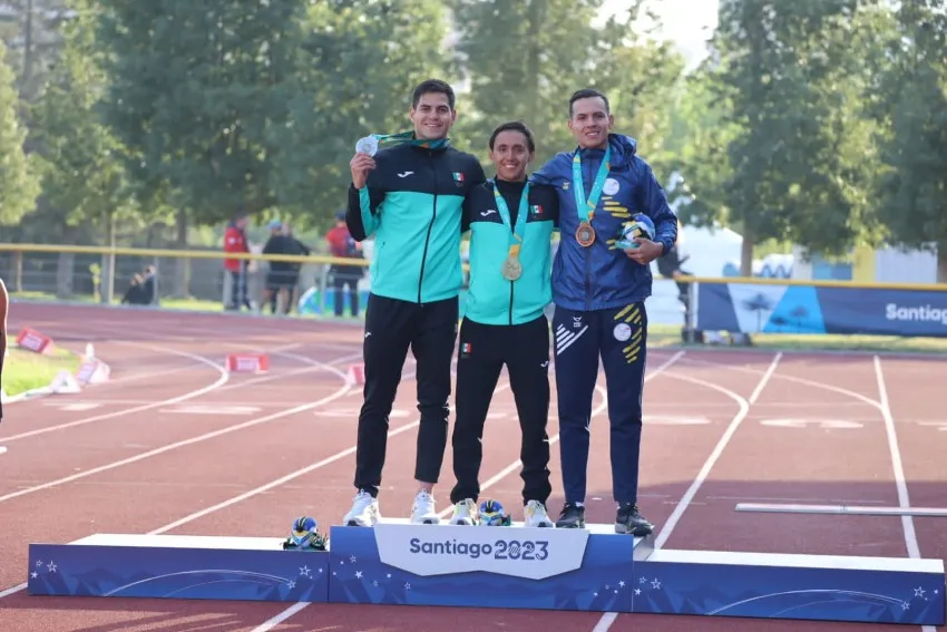 @ECUADORolimpico Podio del Pentatlón Moderno de Santiago 2023